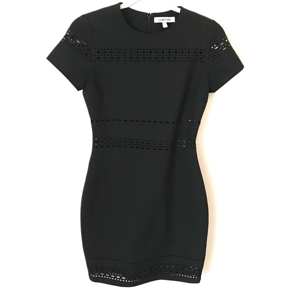 Elizabeth and James laser-cut Ari bodycon dress in black - Picture 3 of 4